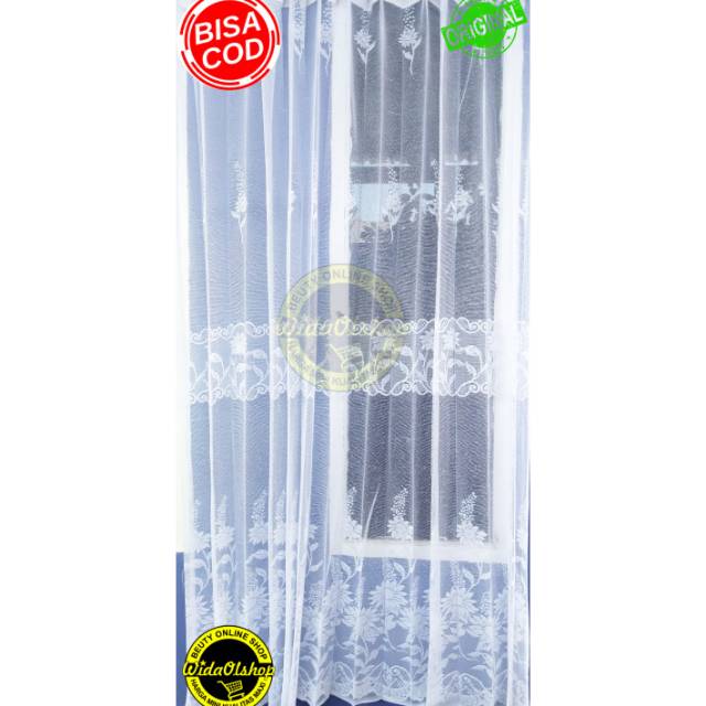 Gorden Vitrase Polos Jendela Transparan Putih