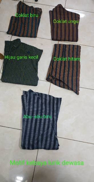 Kebaya lurik 5 motif - baju adat Jawa cewek - surjan cewek