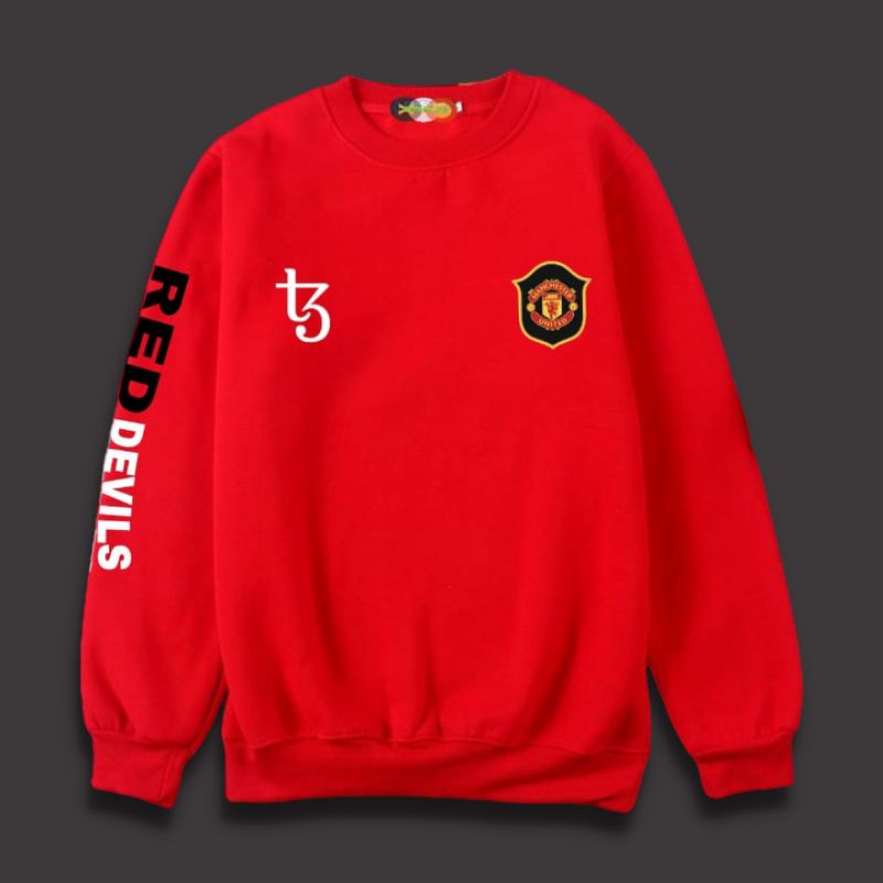 SWEATER MANCHESTER UNITED CREWNECK BOLA MANCHESTER UNITED SWEATSHIRT BOLA MANCHESTER UNITED FREE MAS