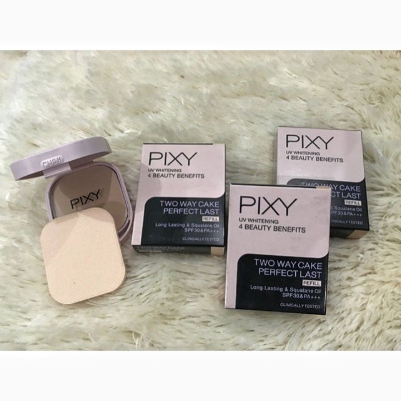 PIXY UV WHITENING 4 BEAUTY BENEFITS TWO WAY CAKE PERFECT LAST REFILL