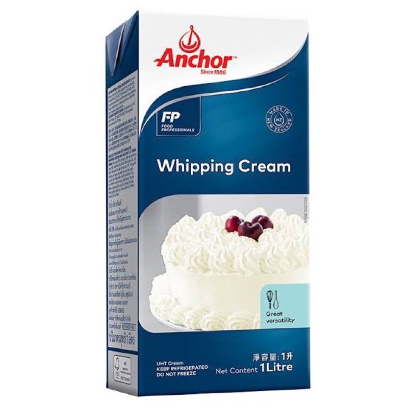 Whipping Cream Anchor 1 L / Khusus Gojek Grab Bandung Area