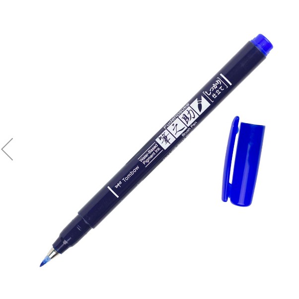

Fudenosuke Colours Brush Pen Tombow Waterproof Blue