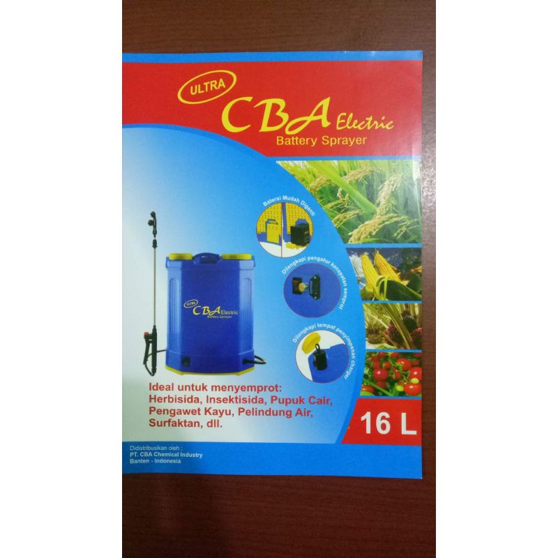 Tangki Sepray Elektric CBA ultra 16liter komplit original pabrik