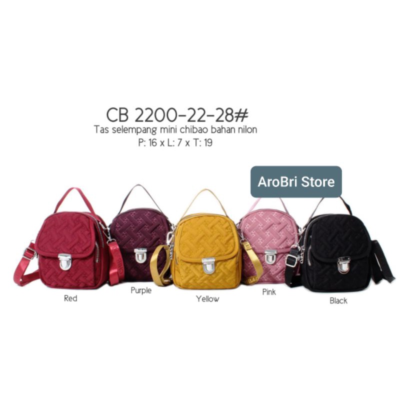 Tas selempang mini merk chibao bahan nilon CB 2200-22-28