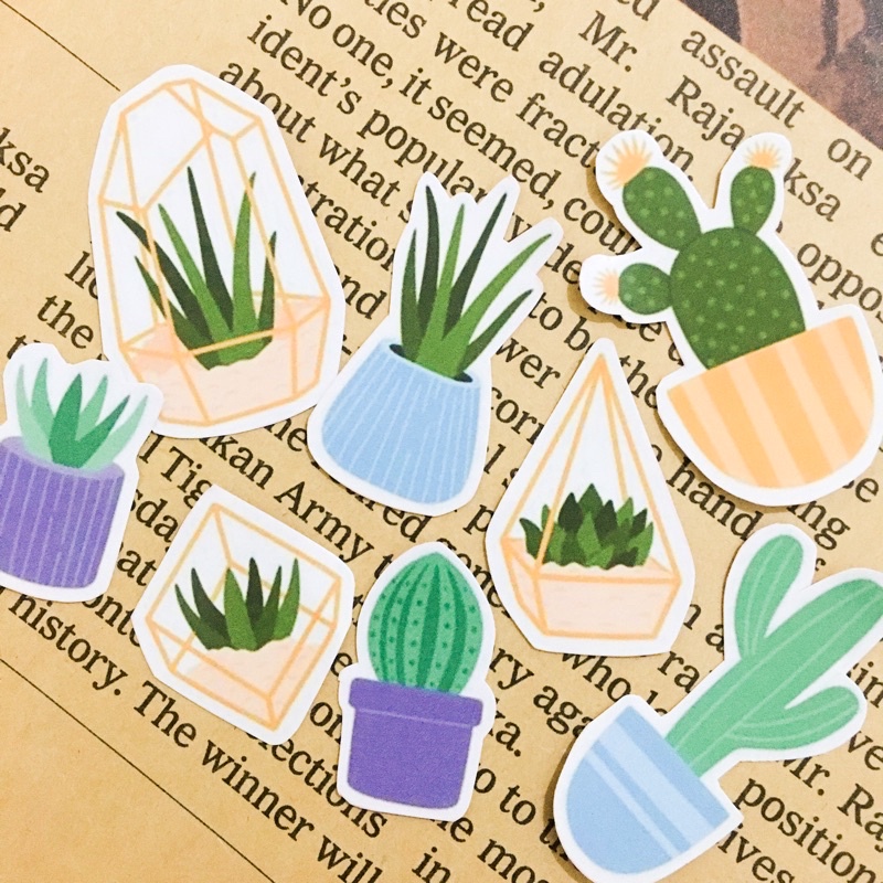 

Plant decorative Stickers Aesthetic Pack By Mooonjelly / Stiker Tanaman