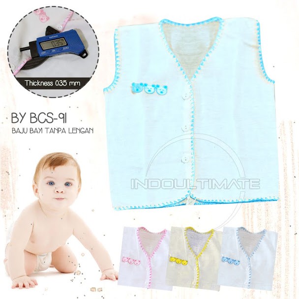 Baju bayi newborn 0-6 Bulan Polos STD Putih Pakaian Kaos Anak Bayi Laki laki perempuan bcs-91/92/93