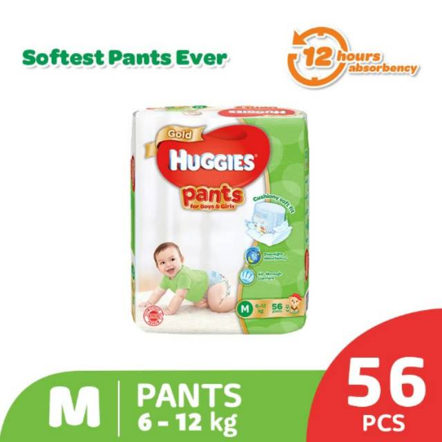 HUGGIES Gold pants popok celana M 56