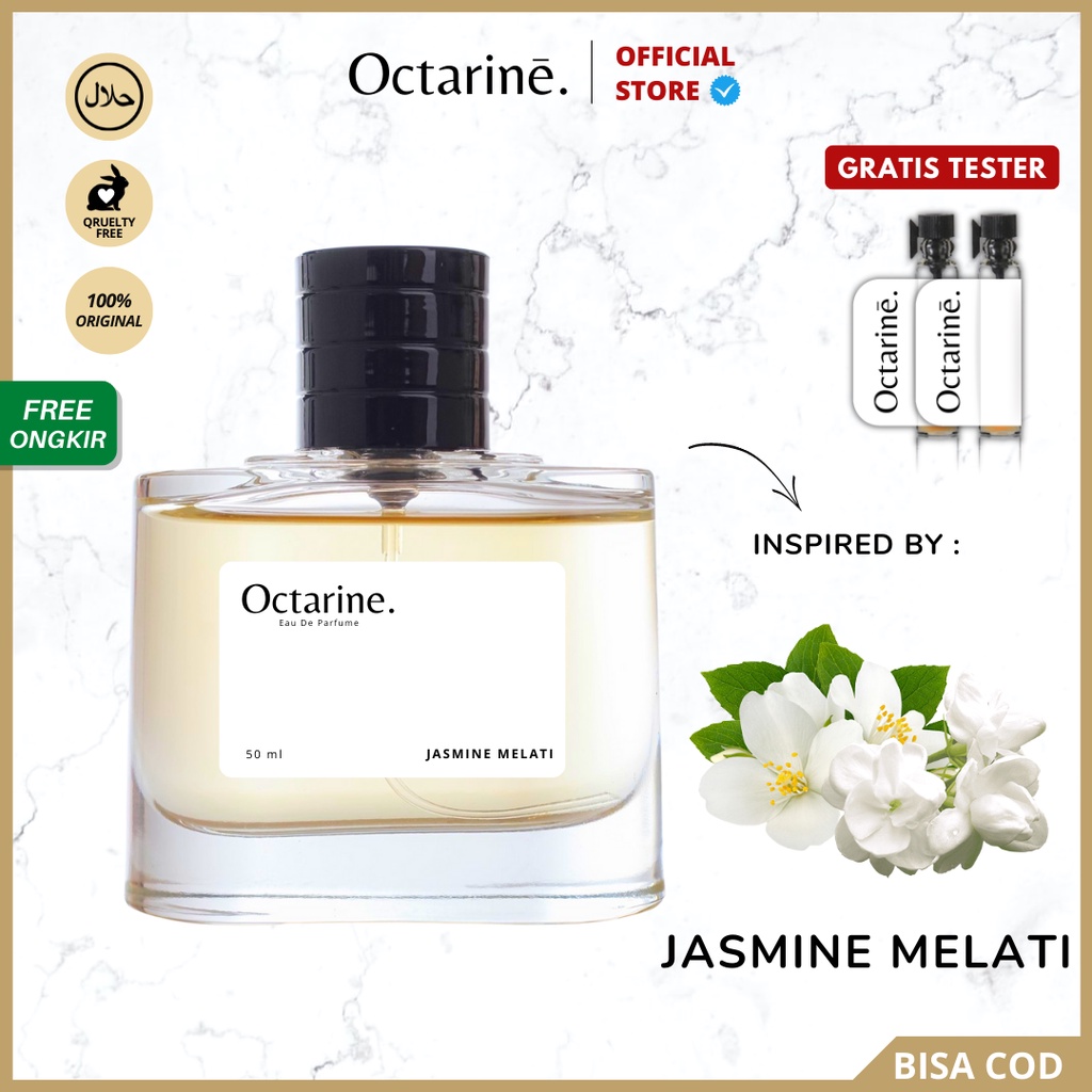 Octarine - Parfum Wanita Pria Tahan Lama Aroma Segar Bunga Melati Inspired By JASMINE MELATI | Parfume Perfume Farfum Minyak Wangi Cewek Cowok Murah Original