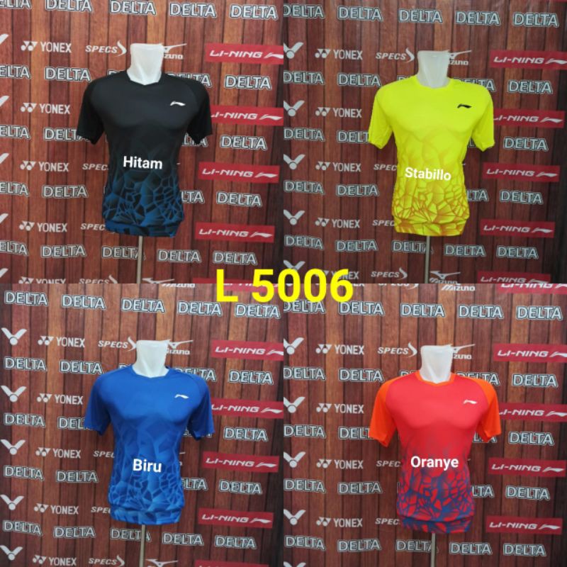 kaos Olahraga Bulutangkis / baju Badminton Lining