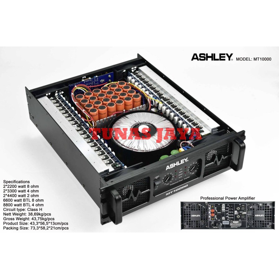 POWER AMPLIFIER ASHLEY MT 10000 - MT10000 ORIGINAL