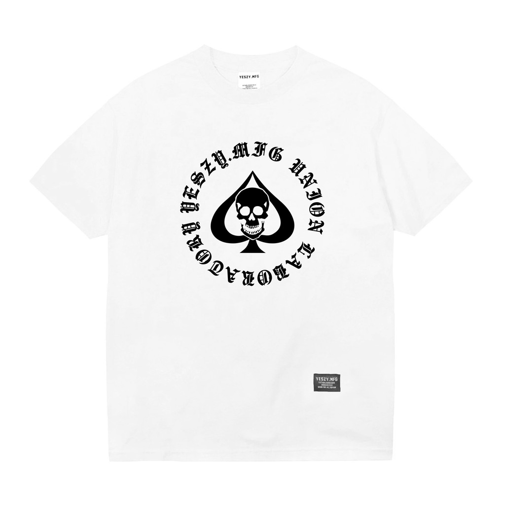 YESZY.MFG Tshirt White Ace F. Black