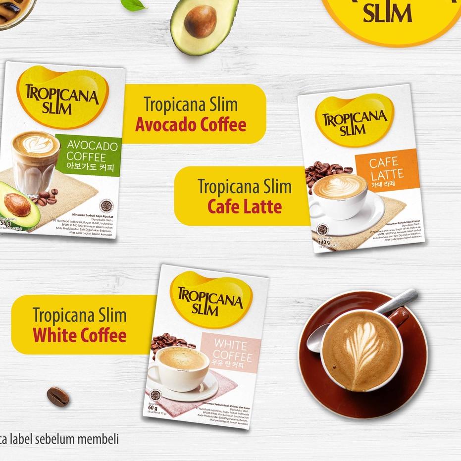 

ニ Paket Coffee Time - Tropicana Slim Cafe Latte + Tropicana Slim White Coffee - Kopi Bebas Gula ㊛