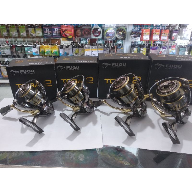 SPINNING REEL POWER HANDLE FUGU TORA 2 METAL BODY uk 1000/2000/3000/4000