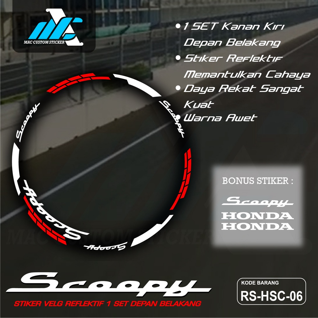 CUTTING STIKER STICKER LIS LIST RODA MOTOR SCOOPY - AKSESORIS MOTOR STIKER LIS SCOOPY SCHOTLITE CUTT