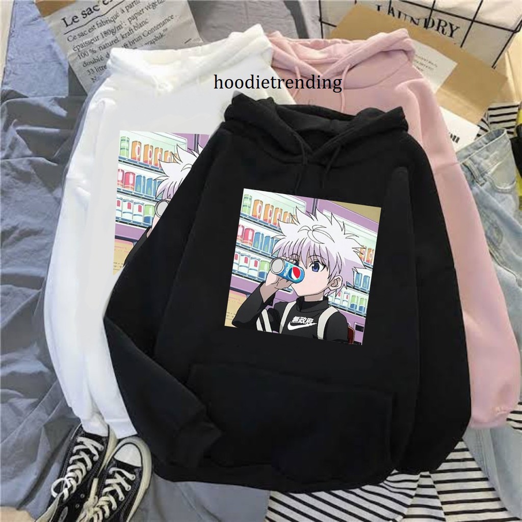 HODISO - Hoodie Jumper Killua Pepsi Drink Japan Anime Size M-Xxl Unisex ( Pria&amp;Wanita )