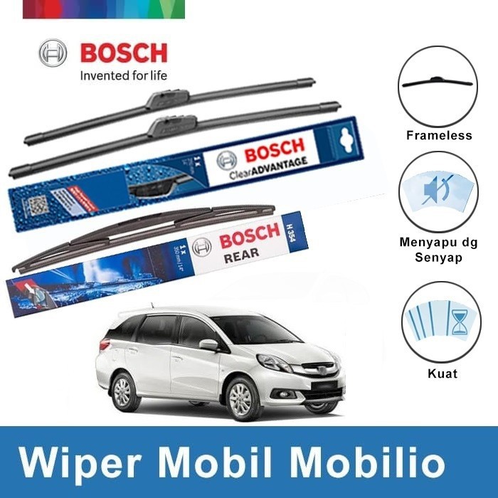 Wiper Depan Belakang Mobilio BOSCH frameless ADVANTAGE