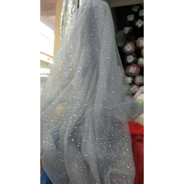 Tulle Gliter Korea / tile bintik emas