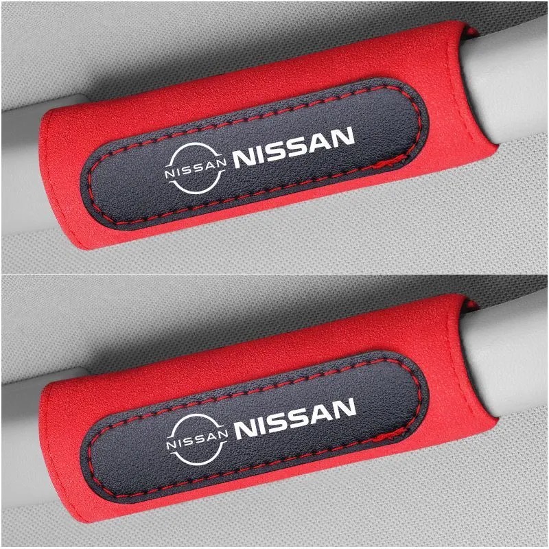 1 / 2pcs Cover Pelindung Armrest Interior Mobil Bahan Kulit Untuk Nissan March Almera Note Livina Juke X-trail