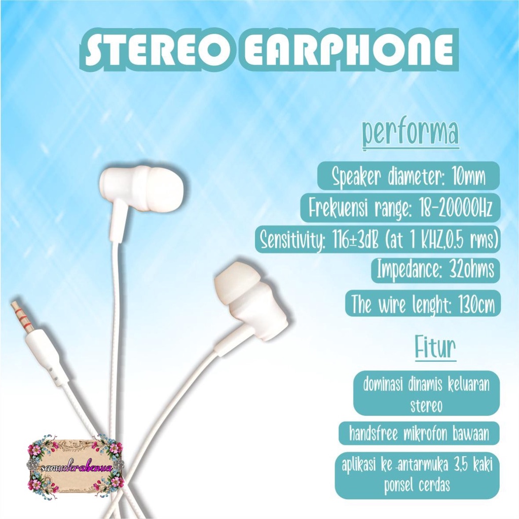 BM031 Headset DIINAMI E39 stereo Earphone Bass Android iPhone Original With MIC - Garansi 1 Tahun SB2583