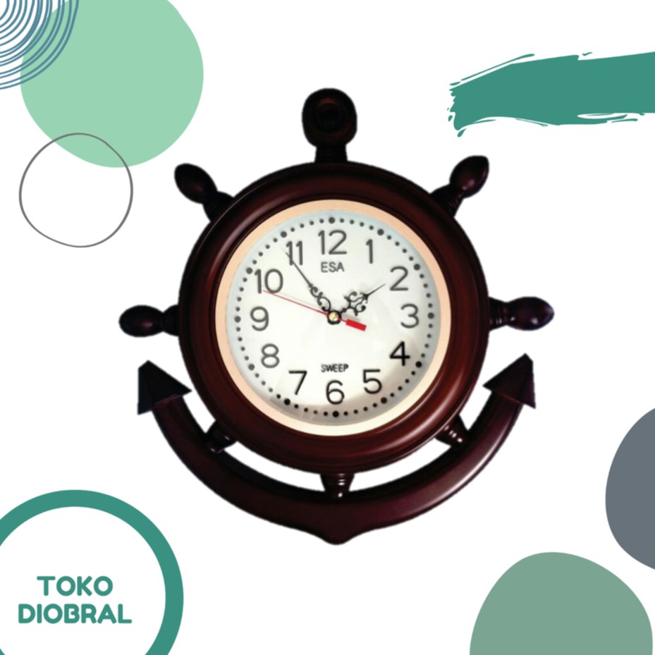 Jam Dinding Unik Model Jangkar Bunyi Melodi