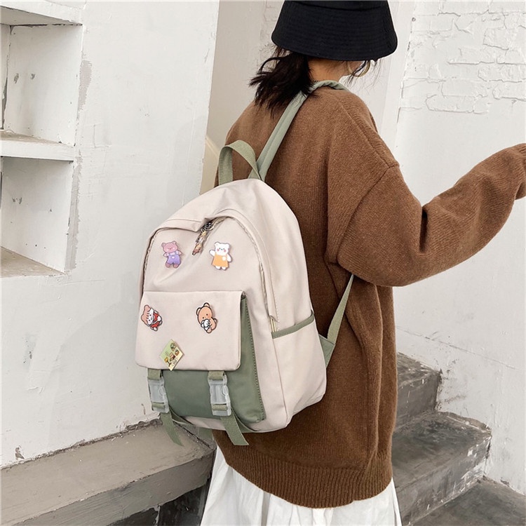 JK 977 1KG MUAT 3PCS TAS RANSEL FASHION WANITA IMPORT BAG STYLISH KOREAN BAGPACK RANSEL SEKOLAH KULIAH JALAN C8818 U4503