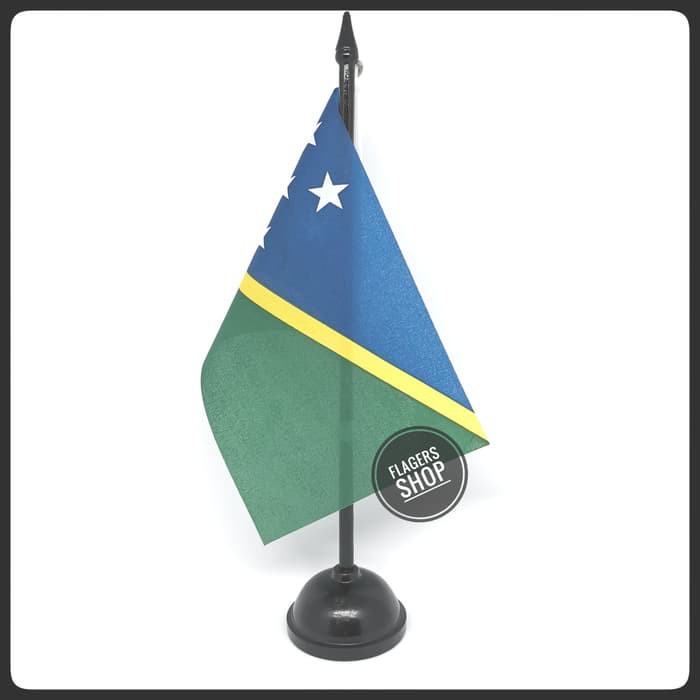 

Bendera Meja Kepulauan Solomon/ Salomon Islands + Tiang Kayu