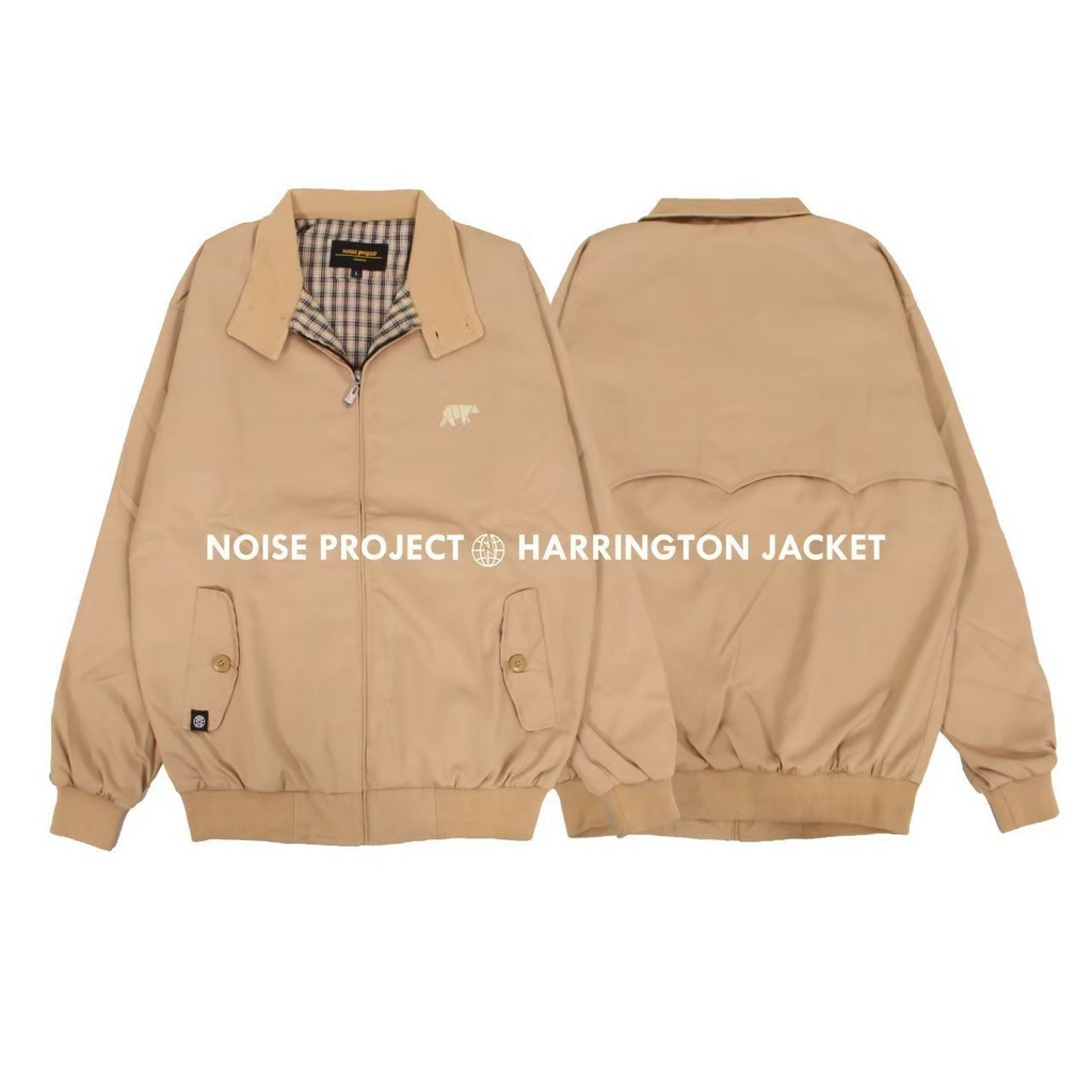 Noise Project - Jaket Harrington Jaket Harrington Canvas Jaket Bomber Jaket Casual Moca