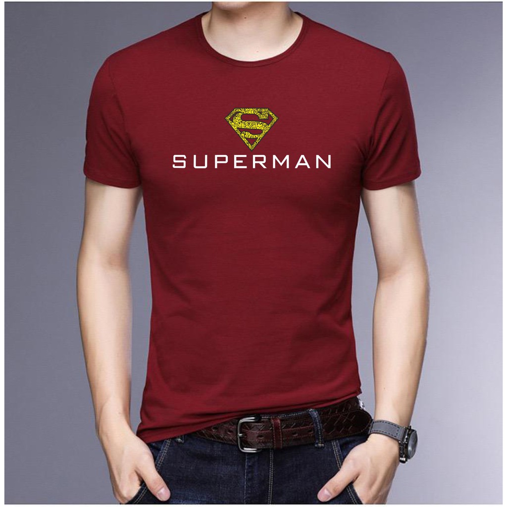 BS//TERLARIS//BAJU KAOS SUPERMAN TANGAN PENDEK PRIA DAN WANITA//GOOD QUALITY