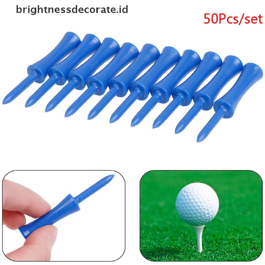 Set 50 Pcs Tee Golf Bahan Plastik Warna Biru Ukuran 2.68 Inch