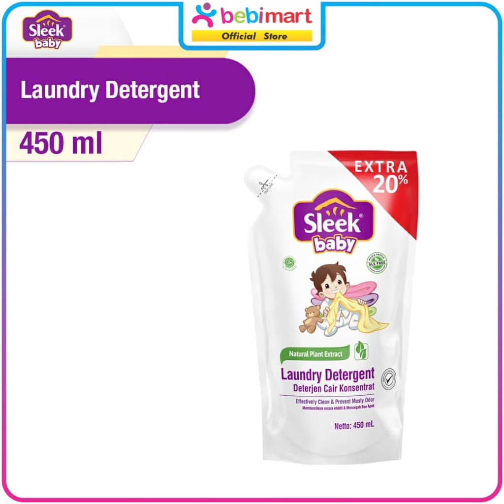Jual SLEEK BABY LAUNDRY DETERGENT REFILL 450ML DAN 900ML / SLEEK