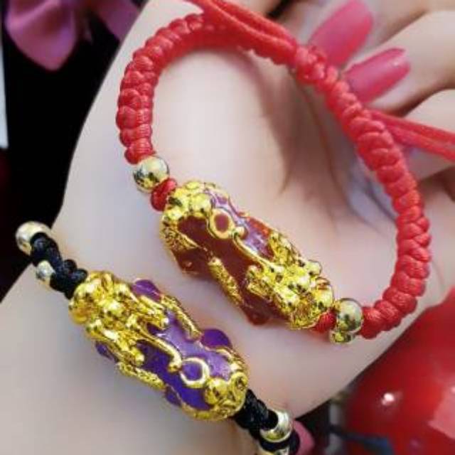 Xuping gelang tangan pixiu lapis emas 24k