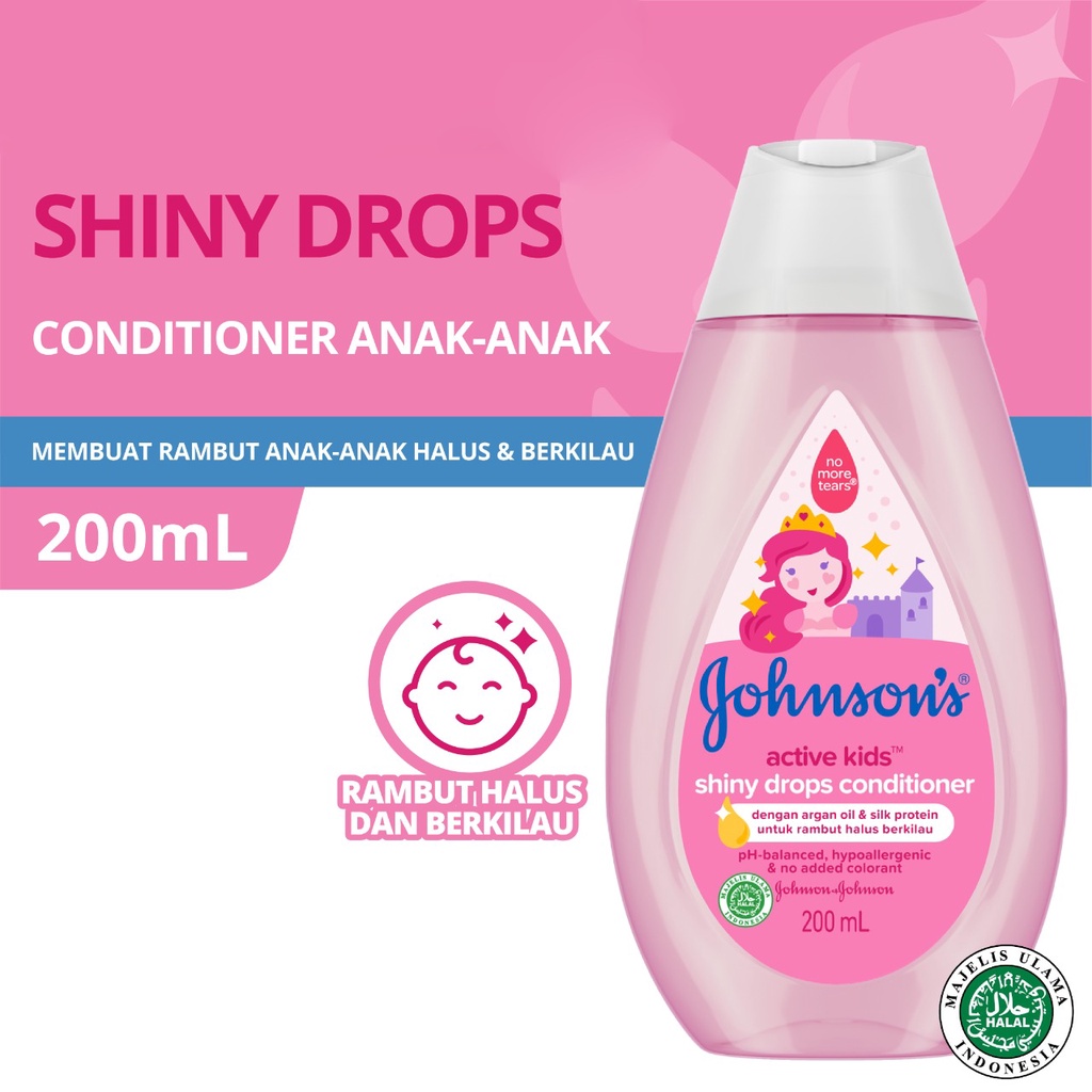 JOHNSON'S Active Kids Shiny Drops Conditioner- Kondisioner Anak-anak 200ml