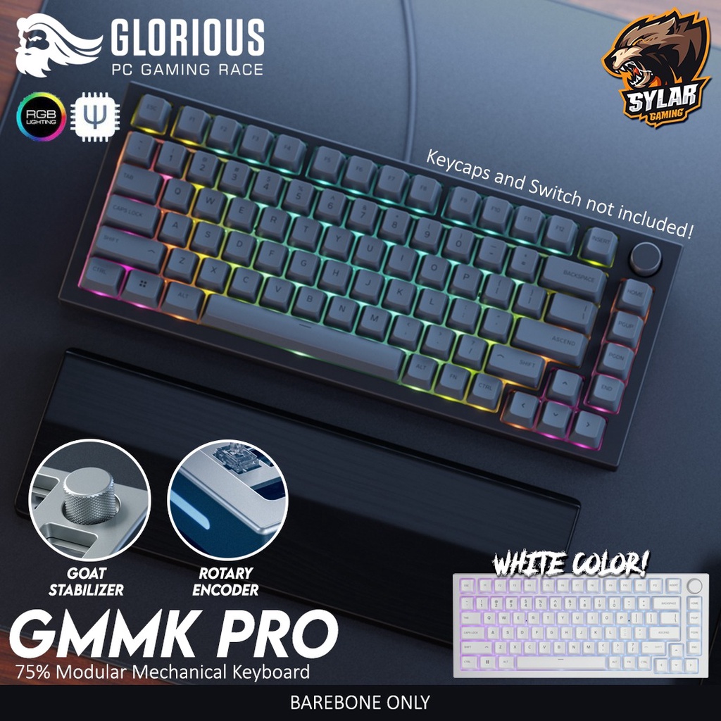 Jual Glorious GMMK Pro 75% TKL RGB Modular Mechanical Gaming Keyboard ...