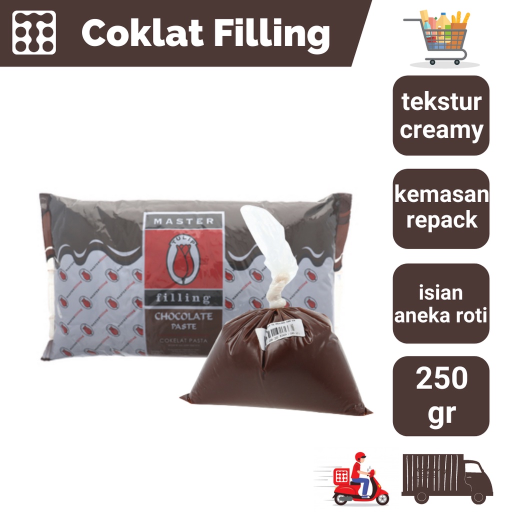 

Coklat Tulip Filling 250 Gr Selai Coklat