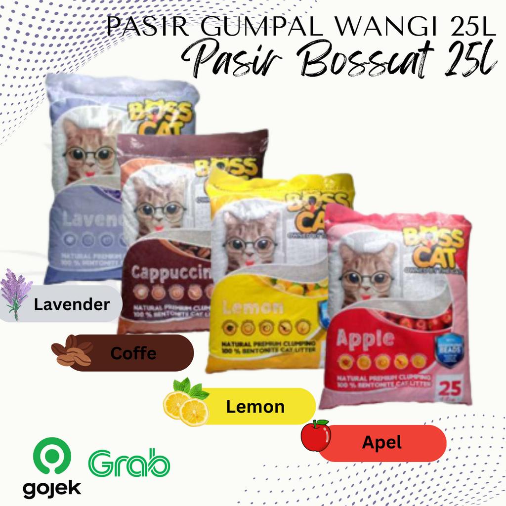 KHUSUS GOJEK PASIR KUCING BOSS CAT 25LT 25 LT GUMPAL WANGI 20KG 20 KG PREMIUM