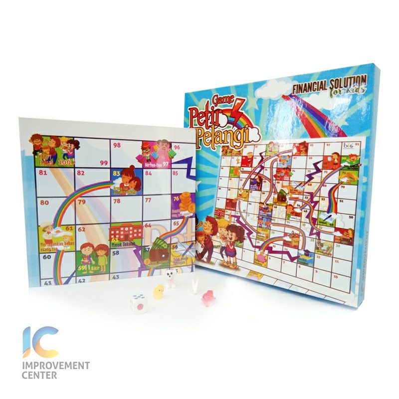 Mainan Anak - Petir Pelangi ( Ular tangga tentang Keuangan )