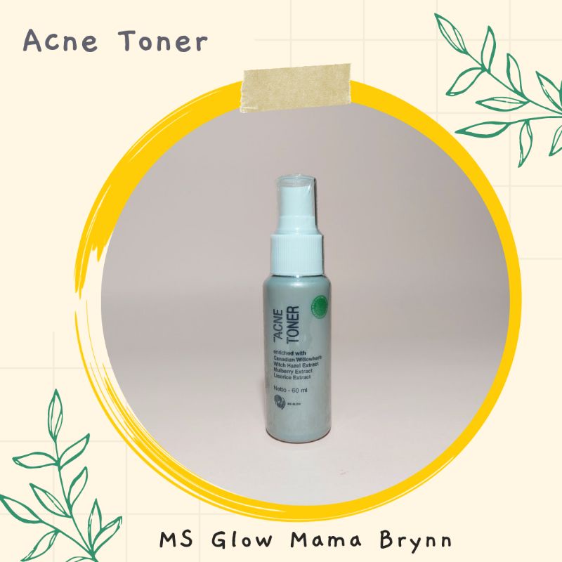Toner Acne Clear MS GLOW Untuk Wajah Berjerawat Bruntusan dan Berminyak