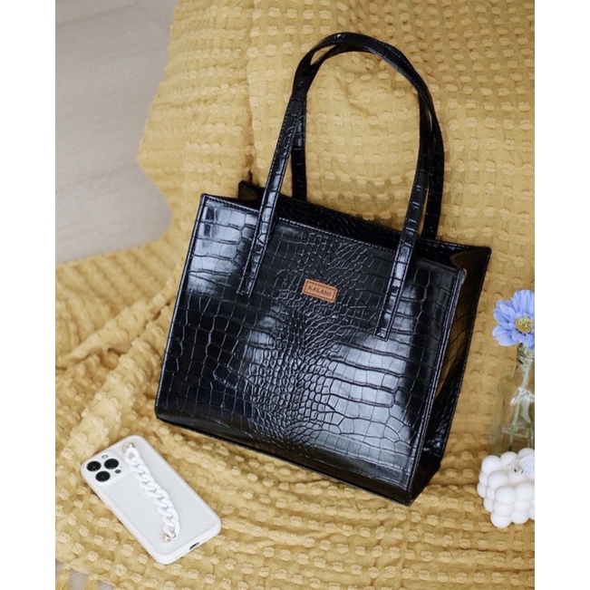 Kalani Bags - Ellen Croco Black