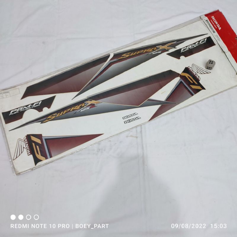 Striping sticker stiker Honda Supra x125r x 125r 125 fi  kvl cokelat original ahm nos