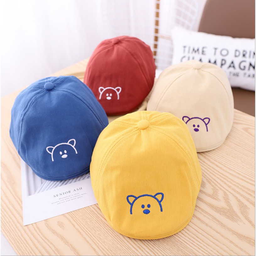 Topi baret anak import motif beruang