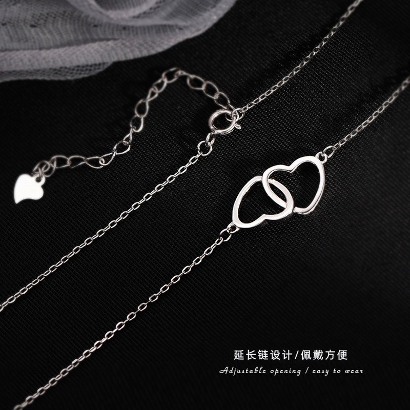 Double Ring Heart-Shaped Simple Fashion Necklace