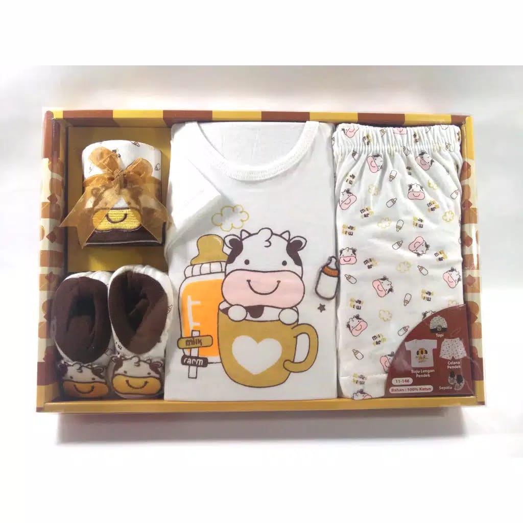 Paket Perlengkapan Baju Bayi Baru Lahir/Baby Gift Set Cow Kiddy - Bayi Online Shop