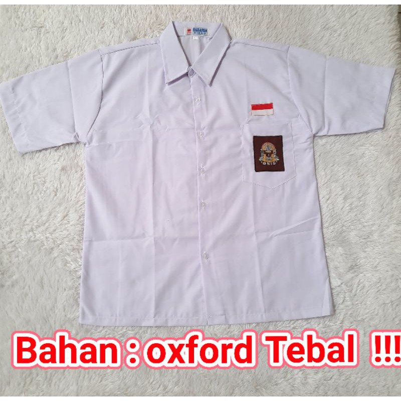 Baju putih pendek SMA seragam sekolah SMA lengan pendek