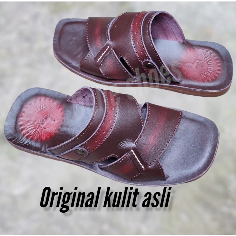 Sandal pria casual kulit asli terbaru