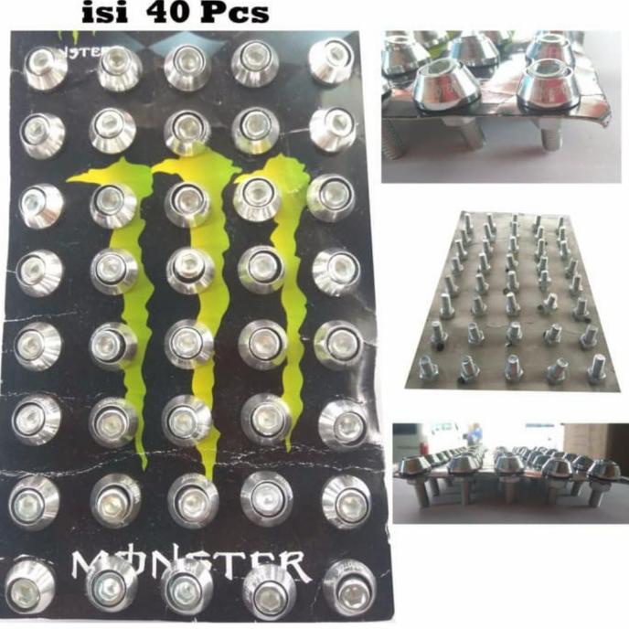 Baut Mur Pengencang Baut L Monel / Mur Baut Body L Monel Semua Motor