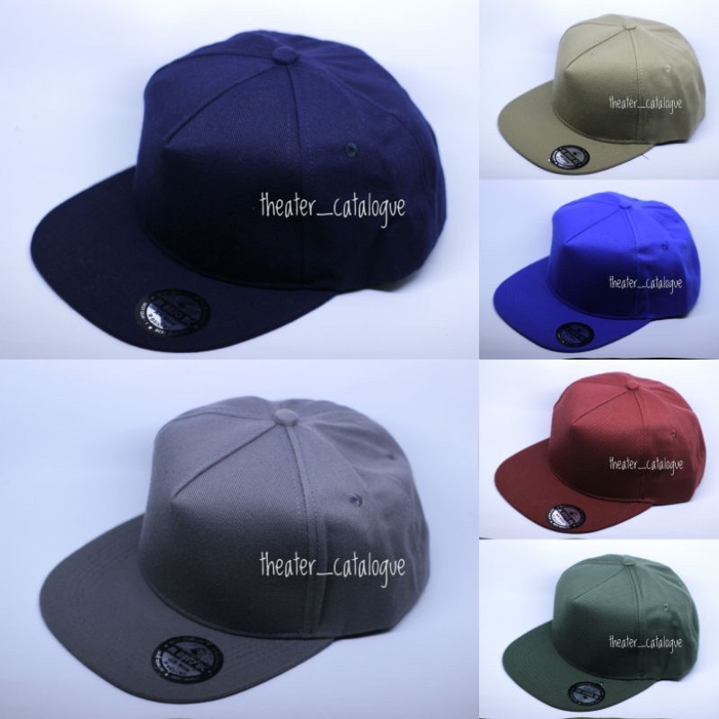 TERBARU !! Topi Snapback Pria Wanita Polos Hiphop Original Distro Real Pict Jahitan Rante Bahan Raffel Premium Termurah