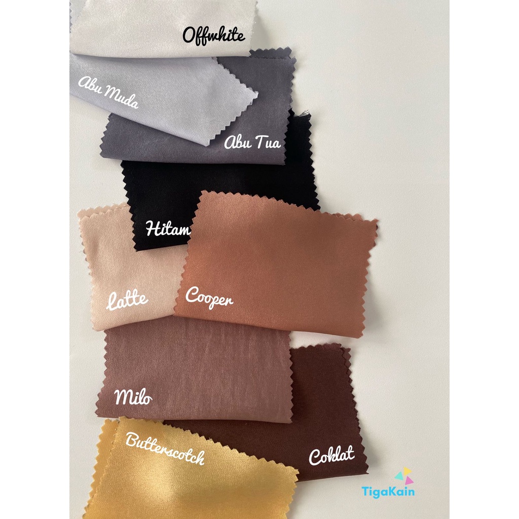 0.5 Meter Bahan Maxmara Polos Import Kain Maxmara Lux