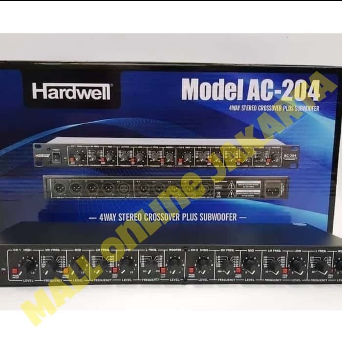 crossover hardwell ac204 crosover hardwel ac 204 stereo plus subwoofer 4 way