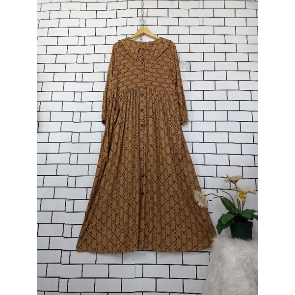 Gamis Full Kancing Gucci  - Gamis Full kancing Depan, Gamis Full Kancing Rayon, Gamis Full Kancing W