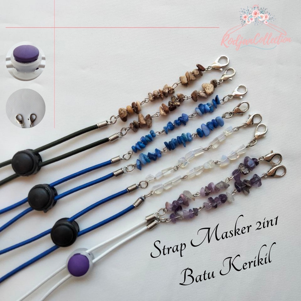 STRAP MASKER 2IN1/ STRAP MASKER BATU KERIKIL/ STRAP TALI ELASTIS
